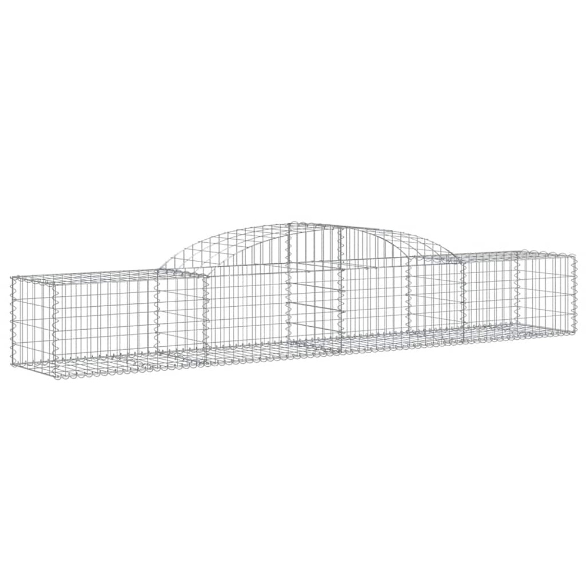 vidaXL Συρματοκιβώτια Τοξωτά 2 τεμ. 300x50x40/60 εκ. Γαλβαν. Ατσάλι