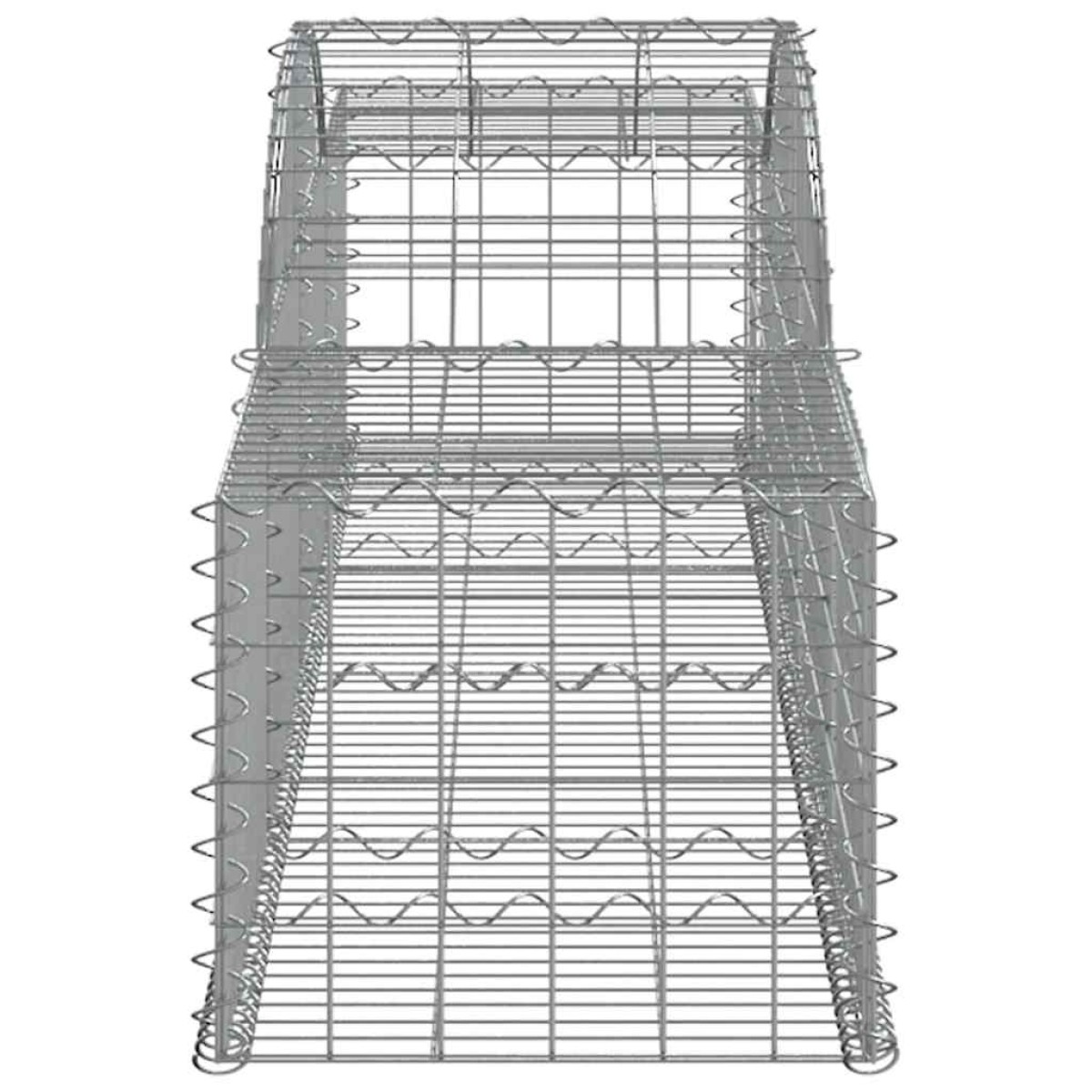 vidaXL Συρματοκιβώτια Τοξωτά 2 τεμ. 300x50x40/60 εκ. Γαλβαν. Ατσάλι