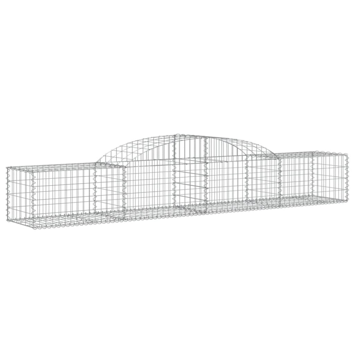 vidaXL Συρματοκιβώτια Τοξωτά 4 τεμ. 300x50x40/60 εκ. Γαλβαν. Ατσάλι