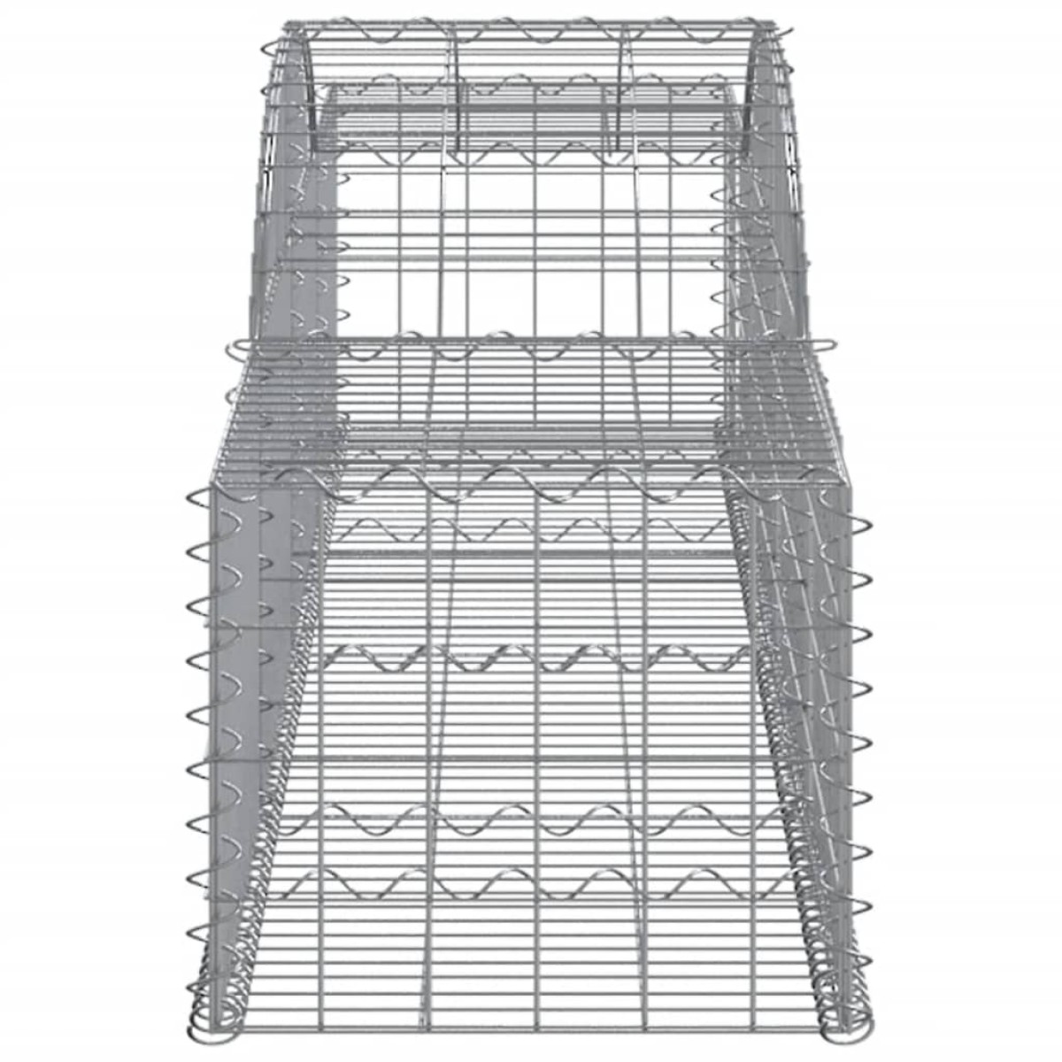 vidaXL Συρματοκιβώτια Τοξωτά 4 τεμ. 300x50x40/60 εκ. Γαλβαν. Ατσάλι