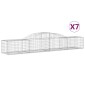 vidaXL Συρματοκιβώτια Τοξωτά 7 τεμ. 300x50x40/60 εκ. Γαλβαν. Ατσάλι