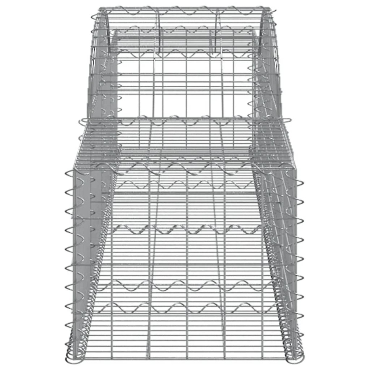 vidaXL Συρματοκιβώτια Τοξωτά 8 τεμ. 300x50x40/60 εκ. Γαλβαν. Ατσάλι