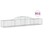 vidaXL Συρματοκιβώτια Τοξωτά 11 τεμ. 300x50x40/60 εκ. Γαλβαν. Ατσάλι