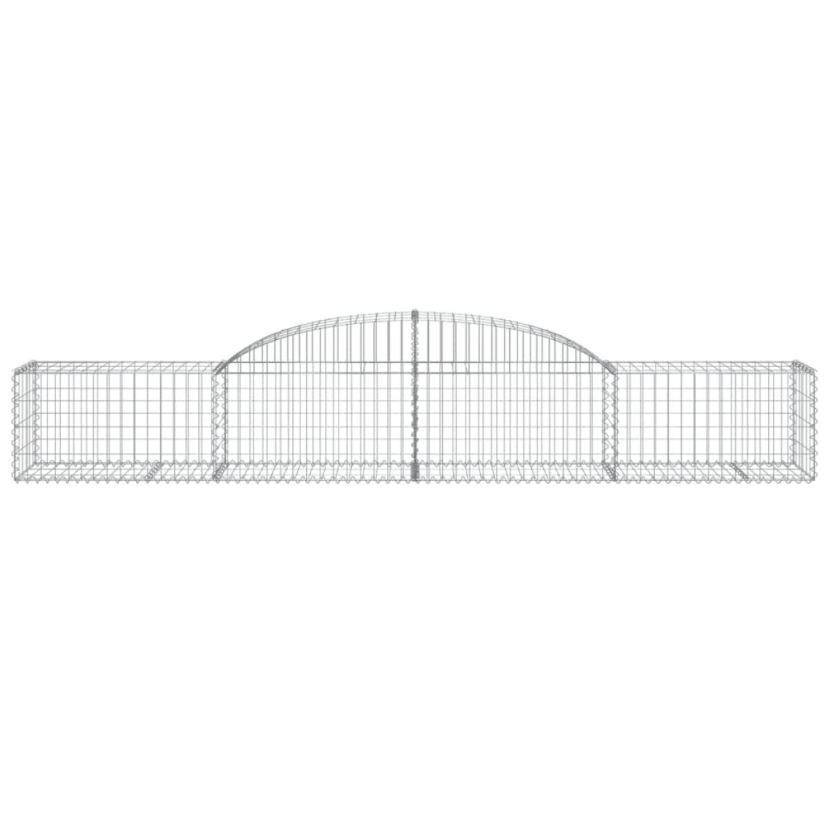 vidaXL Συρματοκιβώτια Τοξωτά 15 τεμ. 300x50x40/60 εκ. Γαλβαν. Ατσάλι