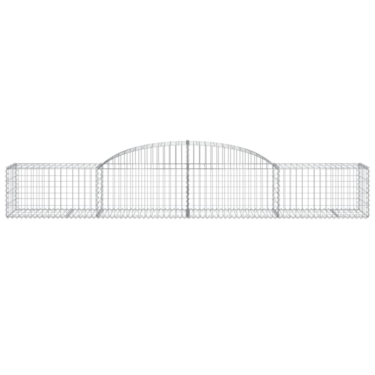 vidaXL Συρματοκιβώτια Τοξωτά 17 τεμ. 300x50x40/60 εκ. Γαλβαν. Ατσάλι