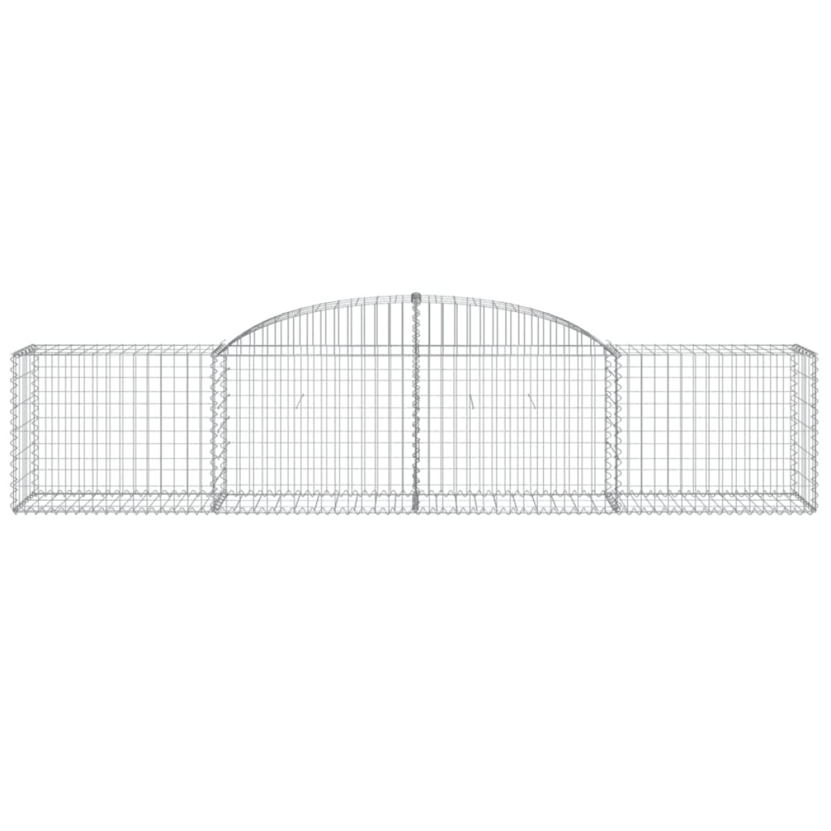 vidaXL Συρματοκιβώτια Τοξωτά 2 τεμ. 300x50x60/80 εκ. Γαλβαν. Ατσάλι