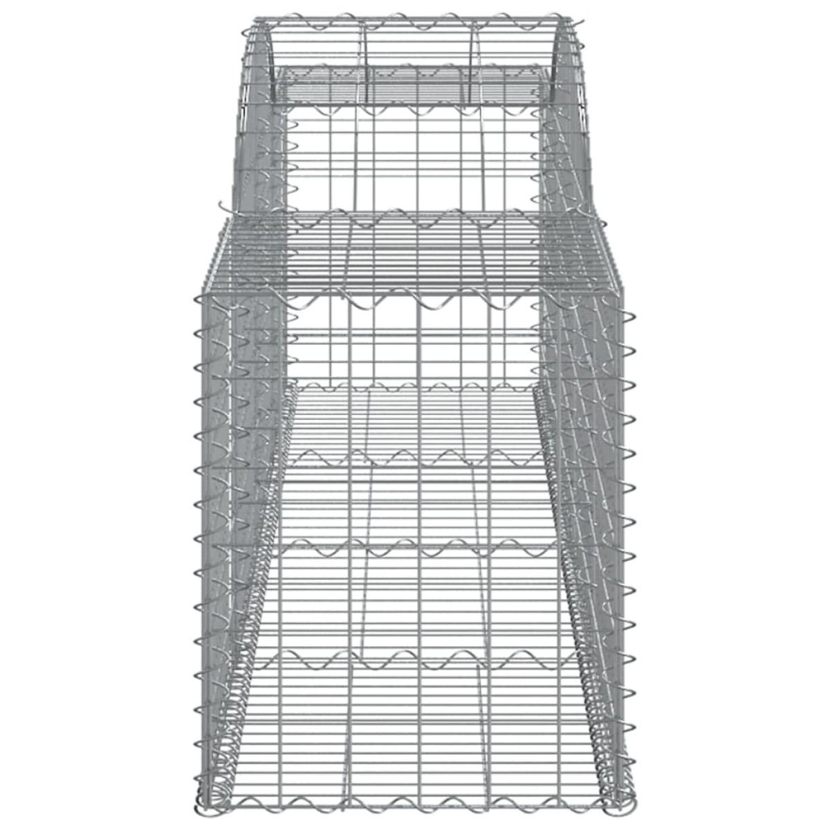 vidaXL Συρματοκιβώτια Τοξωτά 2 τεμ. 300x50x60/80 εκ. Γαλβαν. Ατσάλι