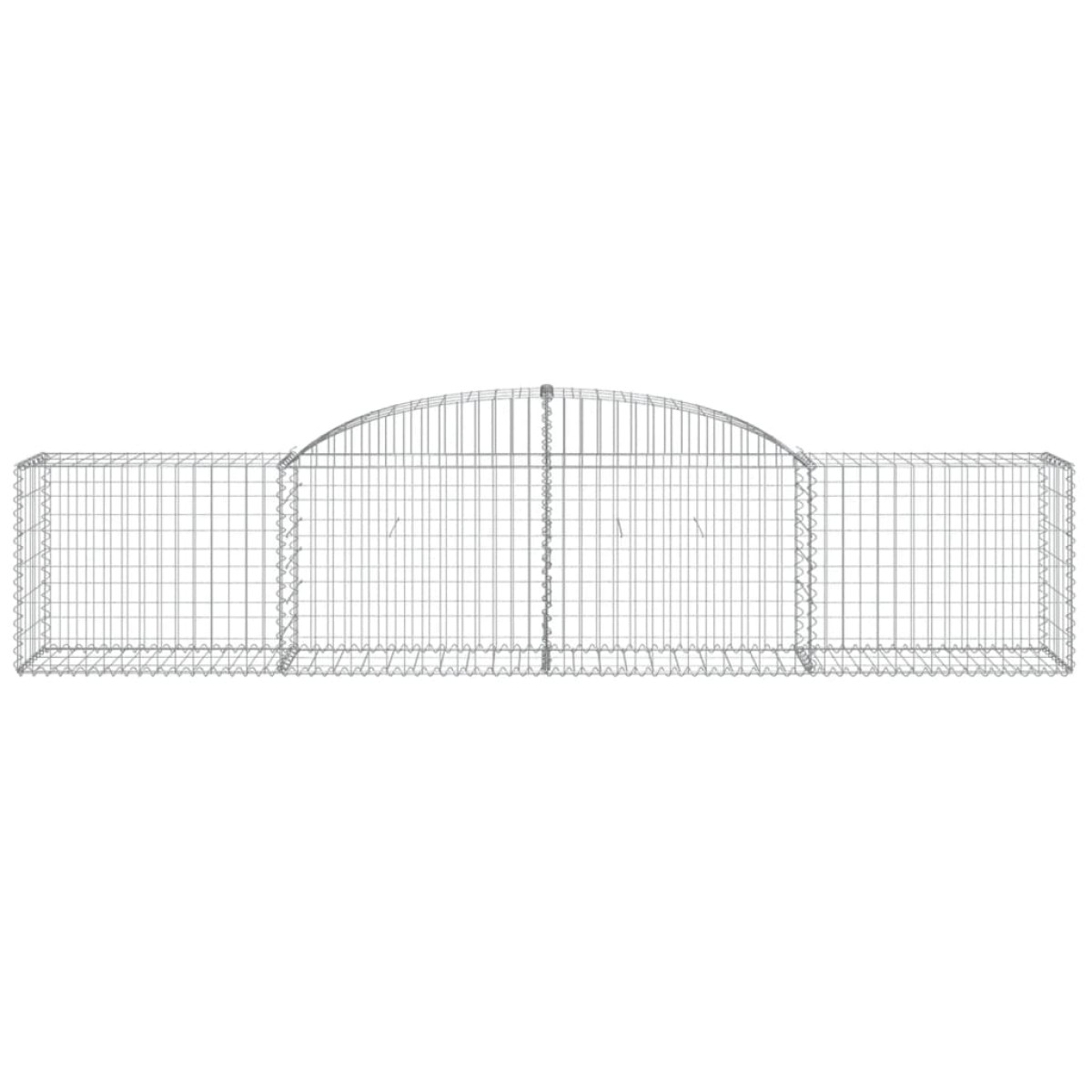 vidaXL Συρματοκιβώτια Τοξωτά 7 τεμ. 300x50x60/80 εκ. Γαλβαν. Ατσάλι