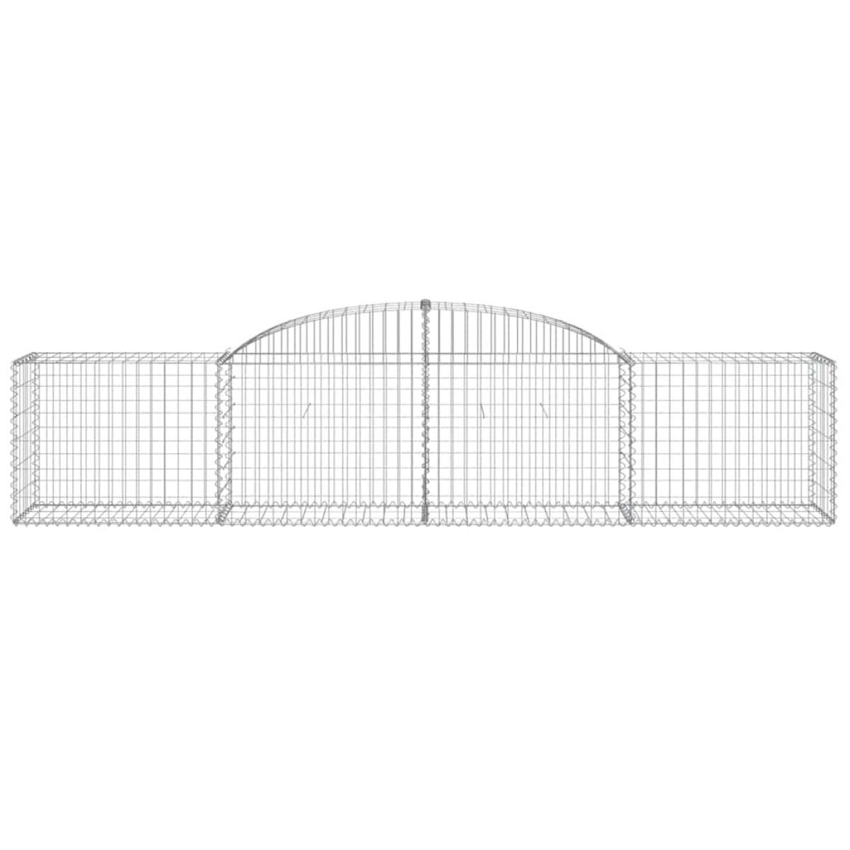 vidaXL Συρματοκιβώτια Τοξωτά 11 τεμ. 300x50x60/80 εκ. Γαλβαν. Ατσάλι