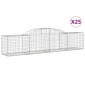 vidaXL Συρματοκιβώτια Τοξωτά 25 τεμ. 300x50x60/80 εκ. Γαλβαν. Ατσάλι