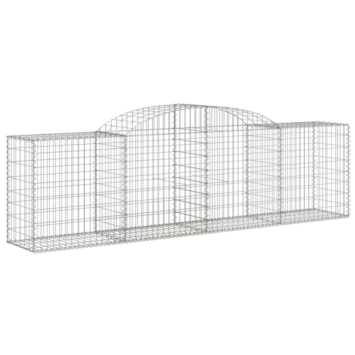 vidaXL Συρματοκιβώτια Τοξωτά 3 τεμ. 300x50x80/100 εκ. Γαλβαν. Ατσάλι