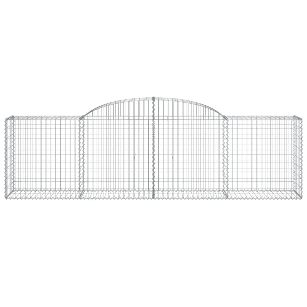 vidaXL Συρματοκιβώτια Τοξωτά 6 τεμ. 300x50x80/100 εκ. Γαλβαν. Ατσάλι
