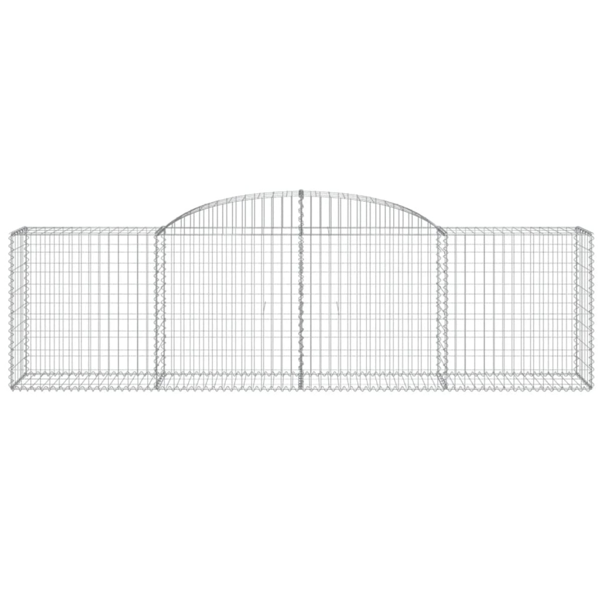 vidaXL Συρματοκιβώτια Τοξωτά 7 τεμ. 300x50x80/100 εκ. Γαλβαν. Ατσάλι