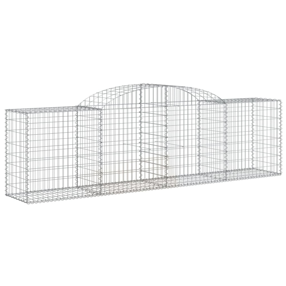vidaXL Συρματοκιβώτια Τοξωτά 12 τεμ. 300x50x80/100 εκ. Γαλβαν. Ατσάλι