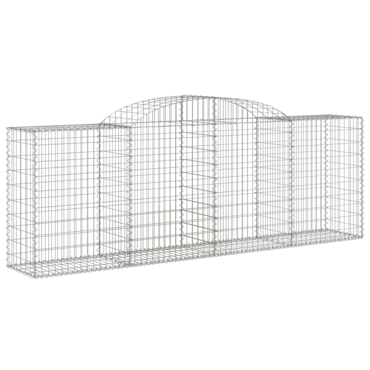 vidaXL Συρματοκιβώτια Τοξωτά 3 τεμ. 300x50x100/120 εκ. Γαλβαν. Ατσάλι