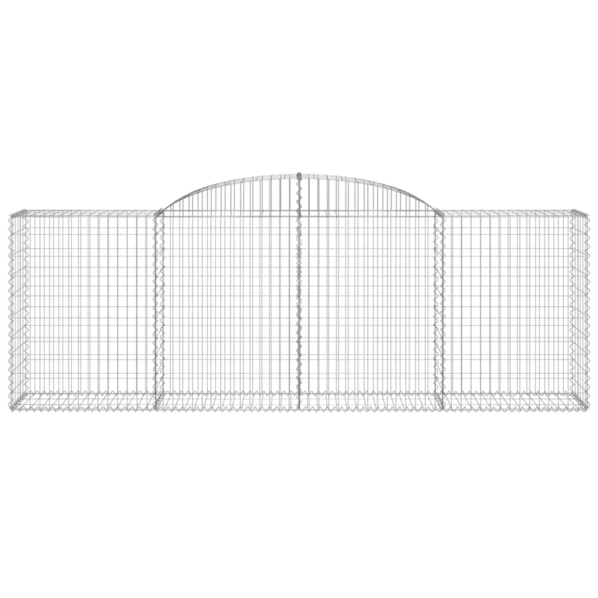 vidaXL Συρματοκιβώτια Τοξωτά 4 τεμ. 300x50x100/120 εκ. Γαλβαν. Ατσάλι