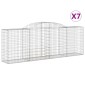 vidaXL Συρματοκιβώτια Τοξωτά 7 τεμ. 300x50x100/120 εκ. Γαλβαν. Ατσάλι