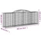 vidaXL Συρματοκιβώτια Τοξωτά 8 τεμ. 300x50x100/120 εκ. Γαλβαν. Ατσάλι