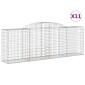 vidaXL Συρματοκιβώτια Τοξωτά 11 τεμ. 300x50x100/120 εκ. Γαλβαν. Ατσάλι