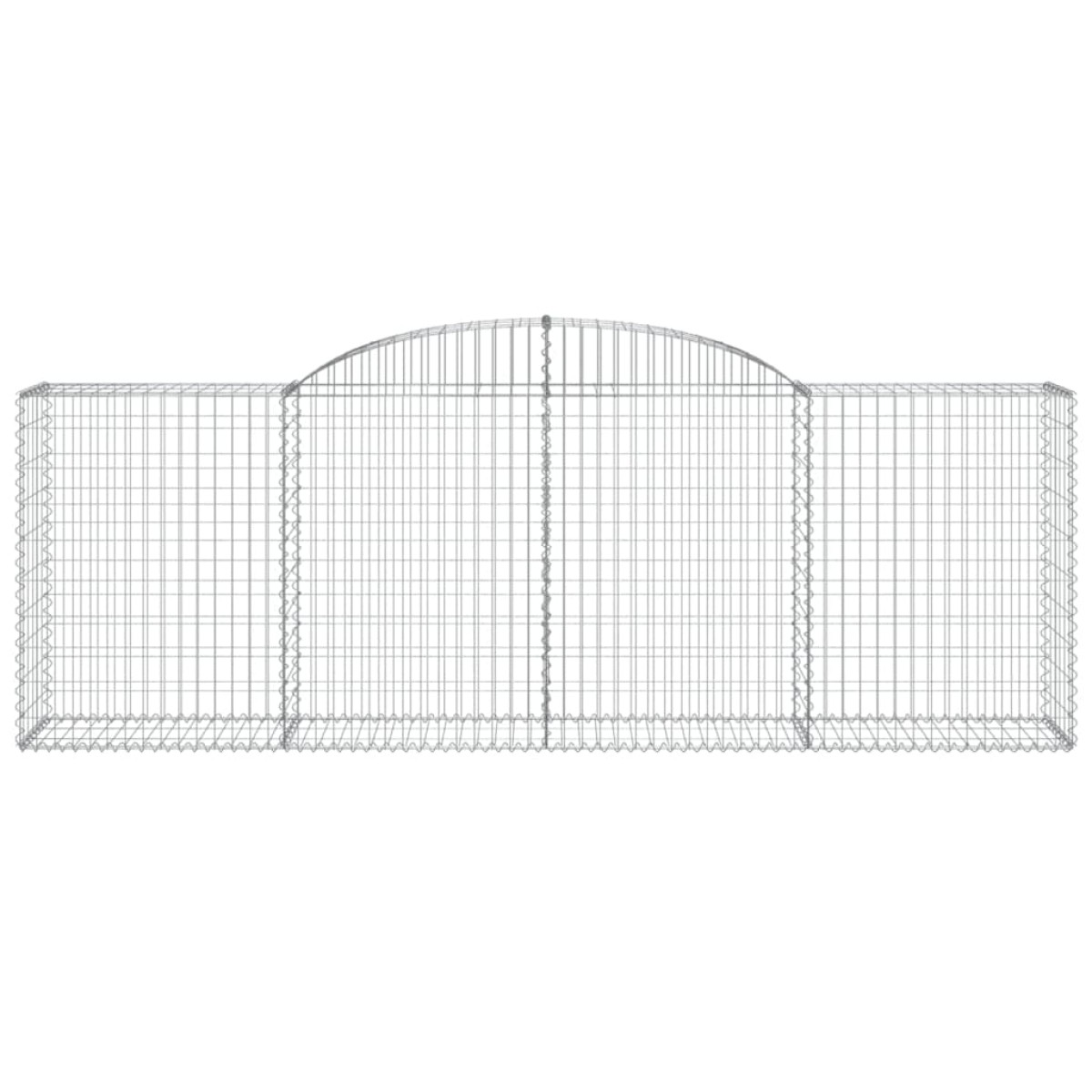 vidaXL Συρματοκιβώτια Τοξωτά 17 τεμ. 300x50x100/120 εκ. Γαλβαν. Ατσάλι