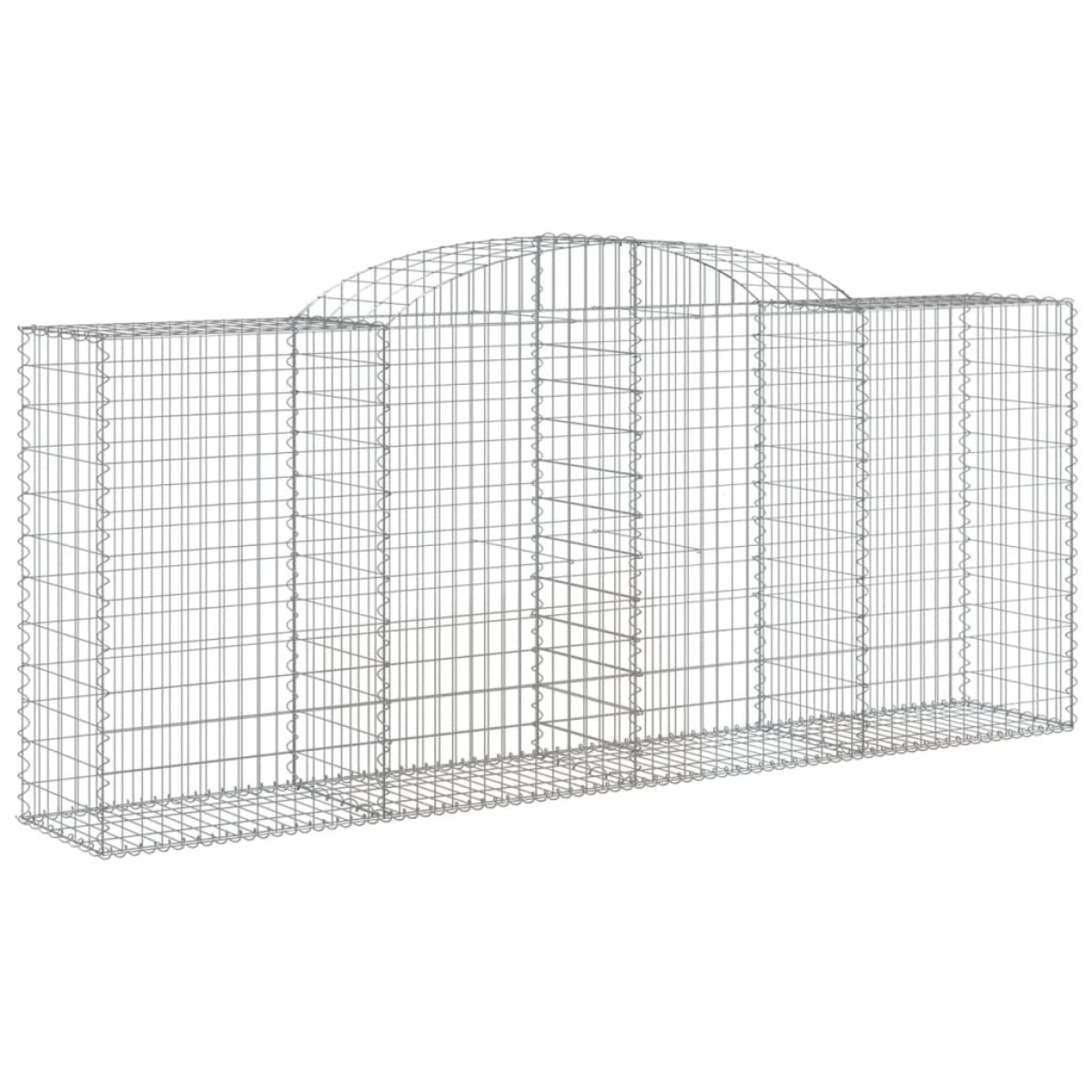 vidaXL Συρματοκιβώτια Τοξωτά 2 τεμ. 300x50x120/140 εκ. Γαλβαν. Ατσάλι