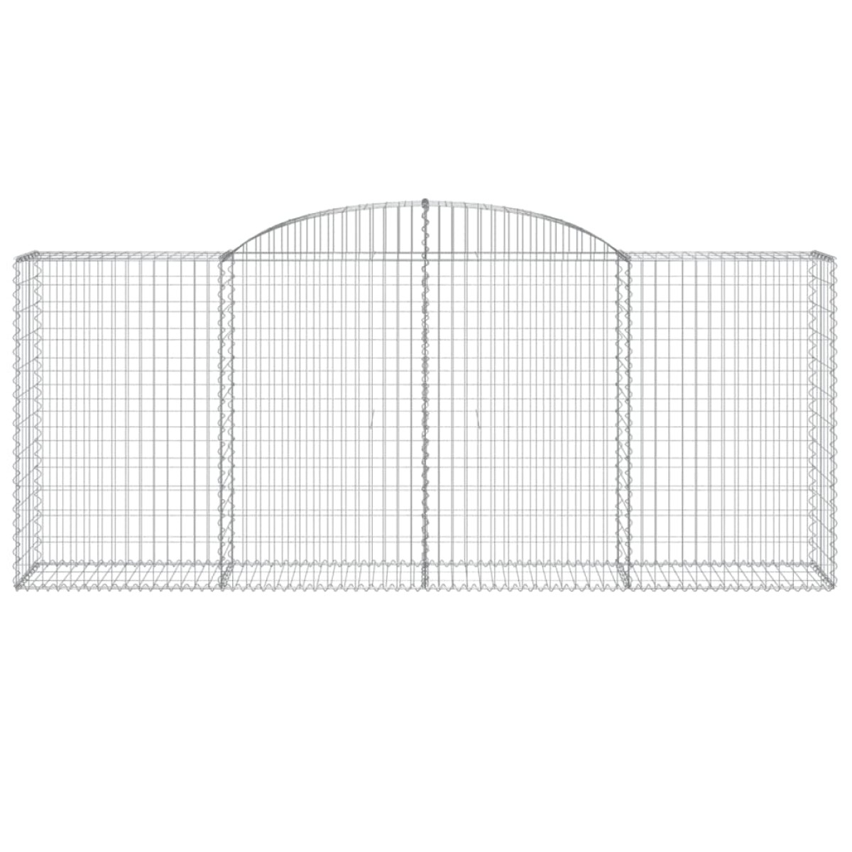 vidaXL Συρματοκιβώτια Τοξωτά 3 τεμ. 300x50x120/140 εκ. Γαλβαν. Ατσάλι