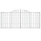vidaXL Συρματοκιβώτια Τοξωτά 3 τεμ. 300x50x120/140 εκ. Γαλβαν. Ατσάλι