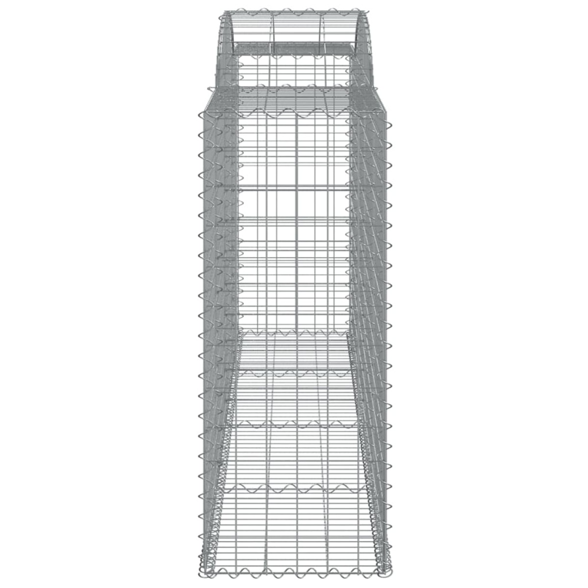 vidaXL Συρματοκιβώτια Τοξωτά 3 τεμ. 300x50x120/140 εκ. Γαλβαν. Ατσάλι