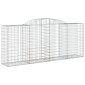 vidaXL Συρματοκιβώτια Τοξωτά 6 τεμ. 300x50x120/140 εκ. Γαλβαν. Ατσάλι