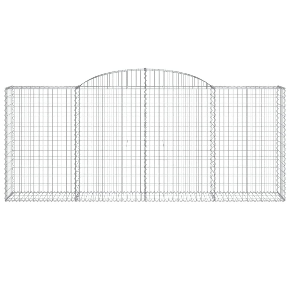 vidaXL Συρματοκιβώτια Τοξωτά 6 τεμ. 300x50x120/140 εκ. Γαλβαν. Ατσάλι