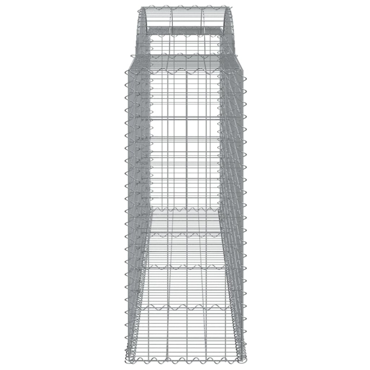 vidaXL Συρματοκιβώτια Τοξωτά 6 τεμ. 300x50x120/140 εκ. Γαλβαν. Ατσάλι