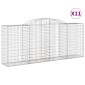 vidaXL Συρματοκιβώτια Τοξωτά 11 τεμ. 300x50x120/140 εκ. Γαλβαν. Ατσάλι