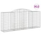 vidaXL Συρματοκιβώτια Τοξωτά 12 τεμ. 300x50x120/140 εκ. Γαλβαν. Ατσάλι