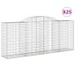 vidaXL Συρματοκιβώτια Τοξωτά 25 τεμ. 300x50x120/140 εκ. Γαλβαν. Ατσάλι