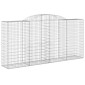 vidaXL Συρματοκιβώτια Τοξωτά 2 τεμ. 300x50x140/160 εκ. Γαλβαν. Ατσάλι