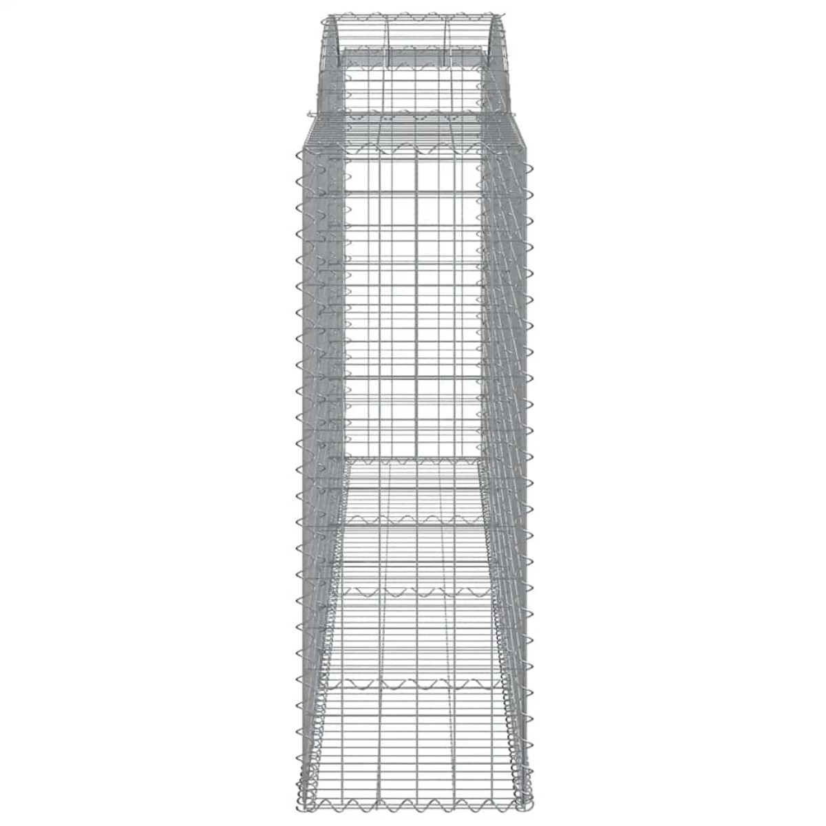 vidaXL Συρματοκιβώτια Τοξωτά 2 τεμ. 300x50x140/160 εκ. Γαλβαν. Ατσάλι