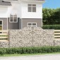 vidaXL Συρματοκιβώτια Τοξωτά 2 τεμ. 300x50x140/160 εκ. Γαλβαν. Ατσάλι