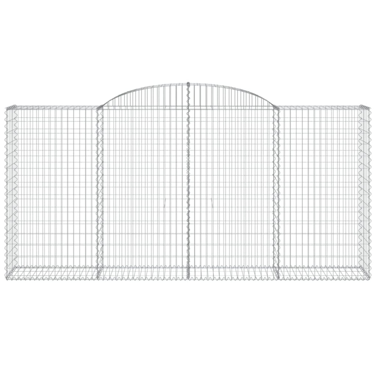 vidaXL Συρματοκιβώτια Τοξωτά 3 τεμ. 300x50x140/160 εκ. Γαλβαν. Ατσάλι