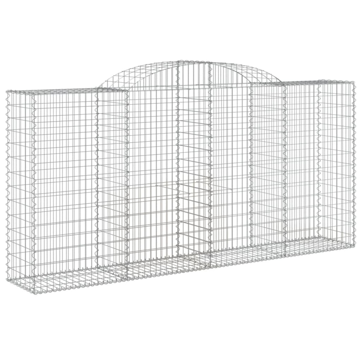 vidaXL Συρματοκιβώτια Τοξωτά 6 τεμ. 300x50x140/160 εκ. Γαλβαν. Ατσάλι