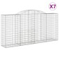 vidaXL Συρματοκιβώτια Τοξωτά 7 τεμ. 300x50x140/160 εκ. Γαλβαν. Ατσάλι