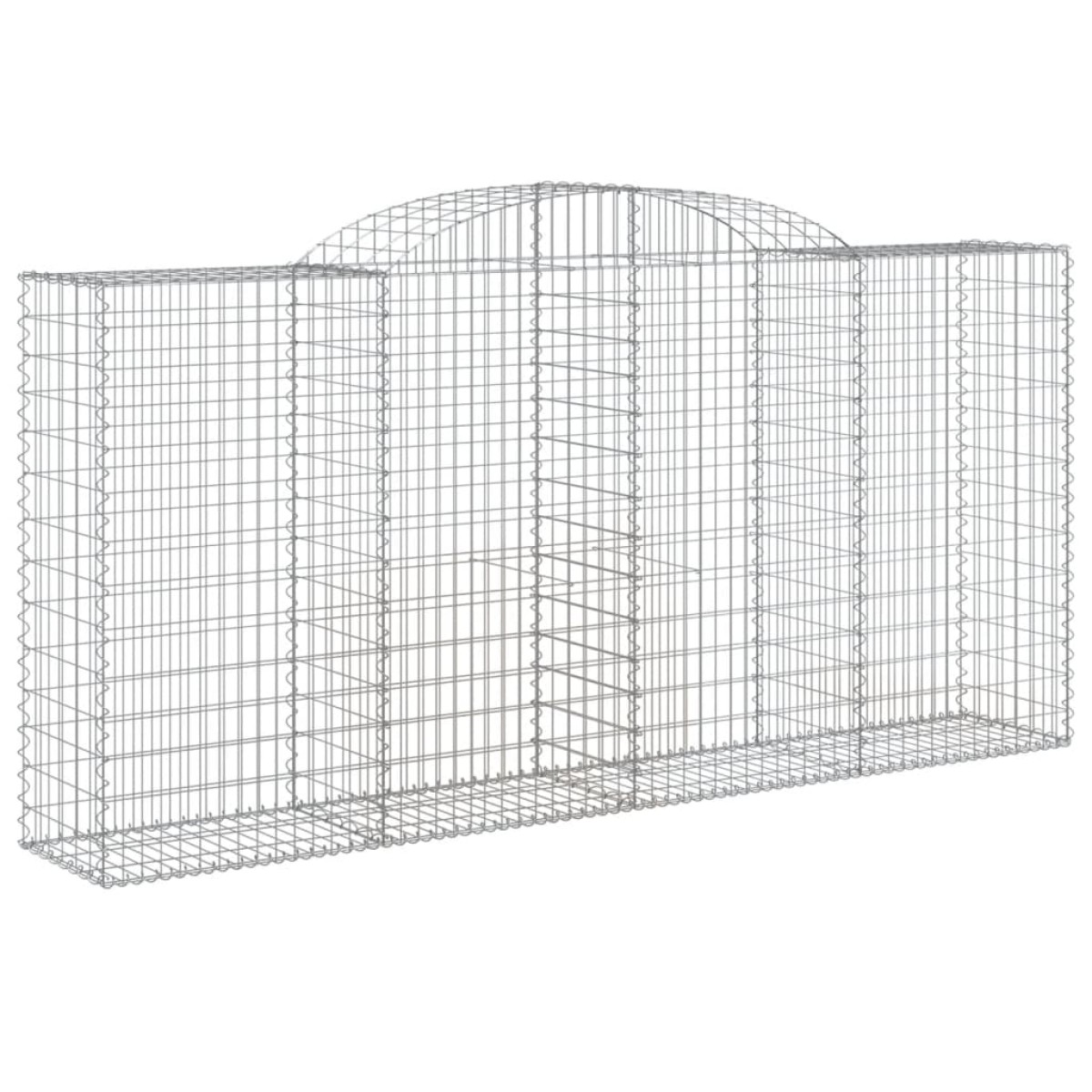 vidaXL Συρματοκιβώτια Τοξωτά 7 τεμ. 300x50x140/160 εκ. Γαλβαν. Ατσάλι