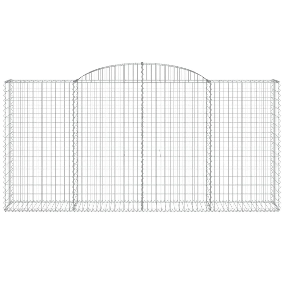 vidaXL Συρματοκιβώτια Τοξωτά 10 τεμ. 300x50x140/160 εκ. Γαλβαν. Ατσάλι