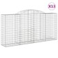 vidaXL Συρματοκιβώτια Τοξωτά 13 τεμ. 300x50x140/160 εκ. Γαλβαν. Ατσάλι