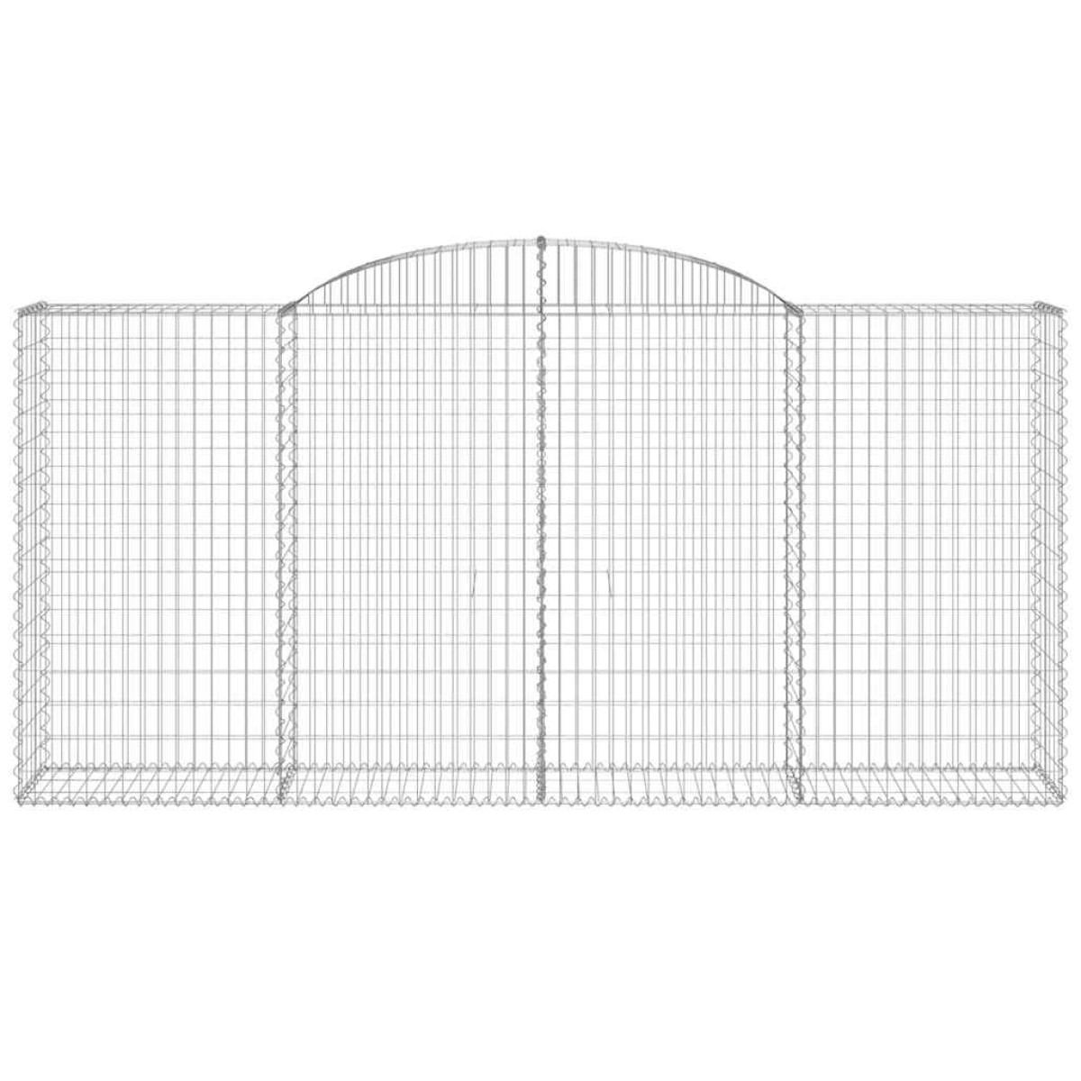 vidaXL Συρματοκιβώτια Τοξωτά 13 τεμ. 300x50x140/160 εκ. Γαλβαν. Ατσάλι