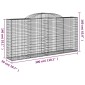 vidaXL Συρματοκιβώτια Τοξωτά 15 τεμ. 300x50x140/160 εκ. Γαλβαν. Ατσάλι