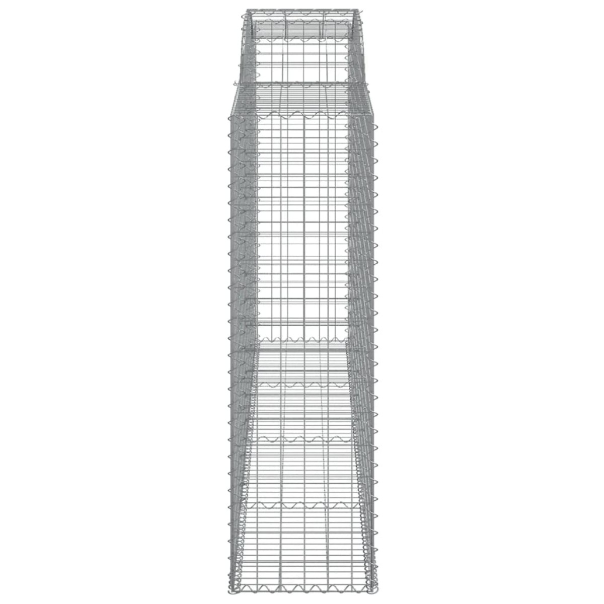 vidaXL Συρματοκιβώτια Τοξωτά 2 τεμ. 300x50x160/180 εκ. Γαλβαν. Ατσάλι
