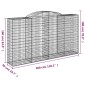 vidaXL Συρματοκιβώτια Τοξωτά 6 τεμ. 300x50x160/180 εκ. Γαλβαν. Ατσάλι