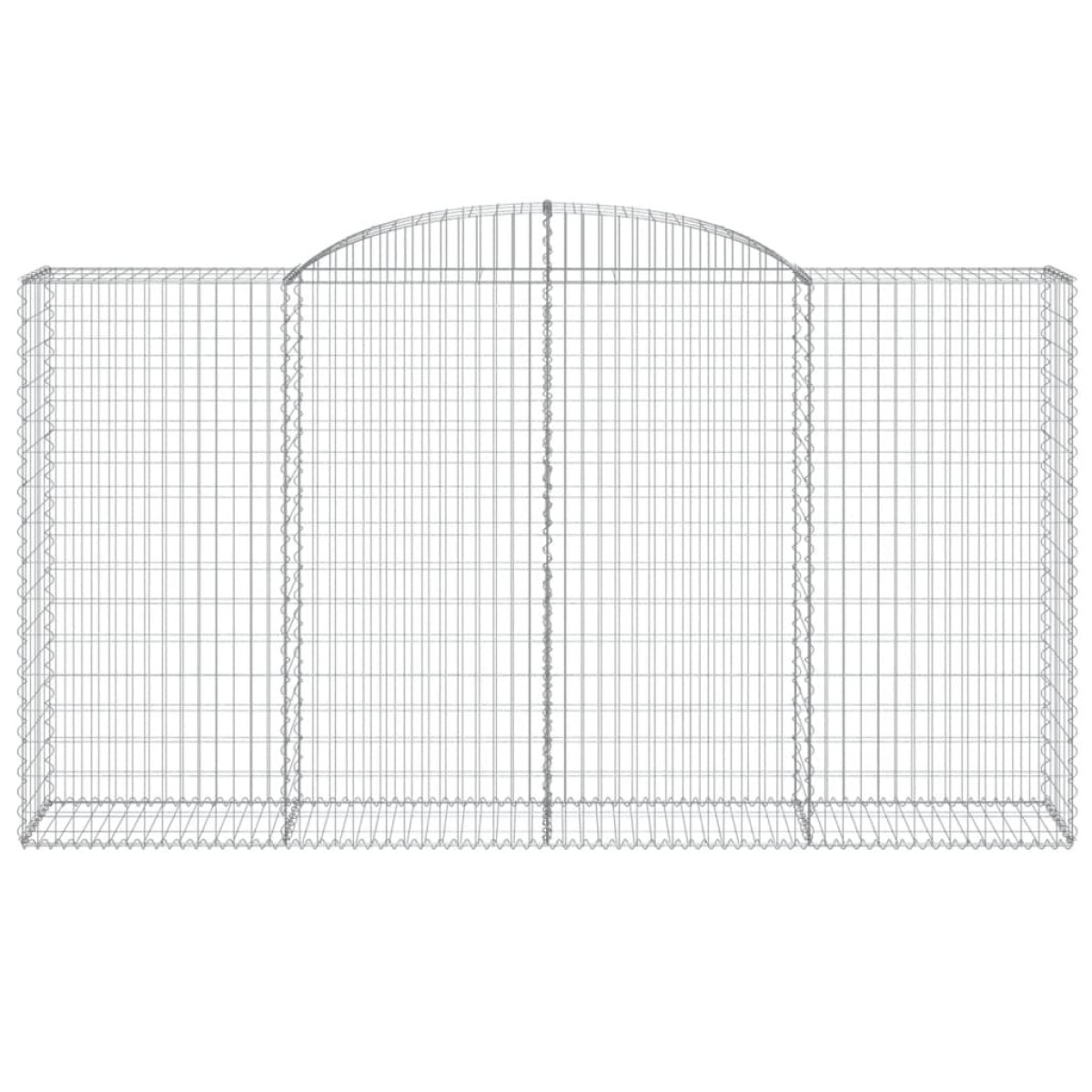vidaXL Συρματοκιβώτια Τοξωτά 9 τεμ. 300x50x160/180 εκ. Γαλβαν. Ατσάλι