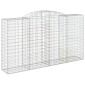 vidaXL Συρματοκιβώτια Τοξωτά 11 τεμ. 300x50x160/180 εκ. Γαλβαν. Ατσάλι