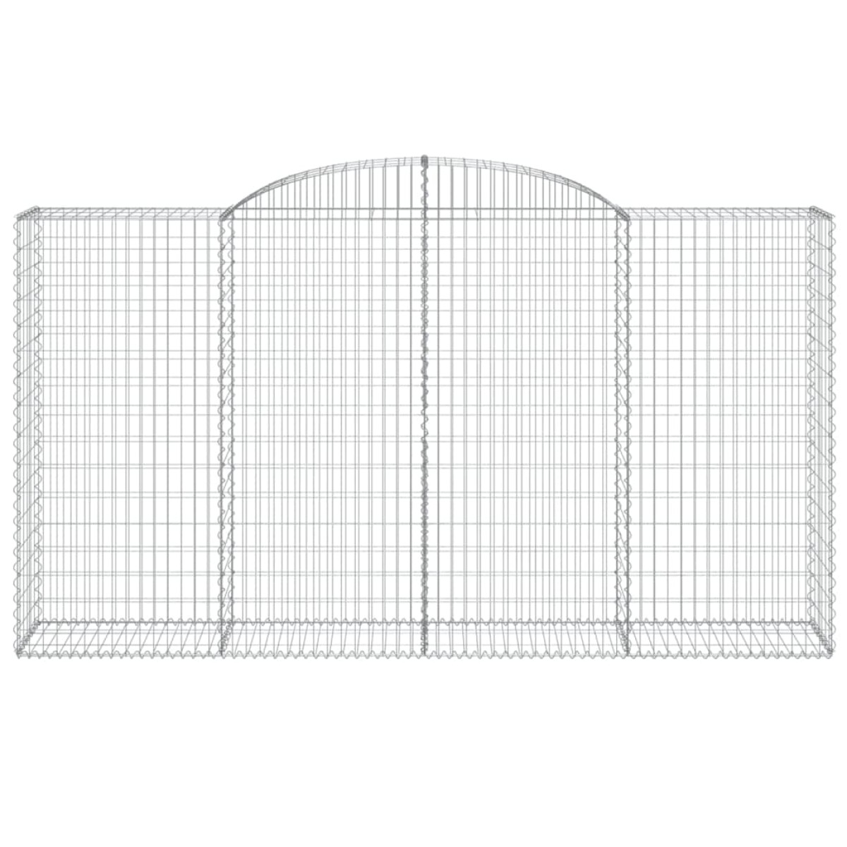 vidaXL Συρματοκιβώτια Τοξωτά 12 τεμ. 300x50x160/180 εκ. Γαλβαν. Ατσάλι